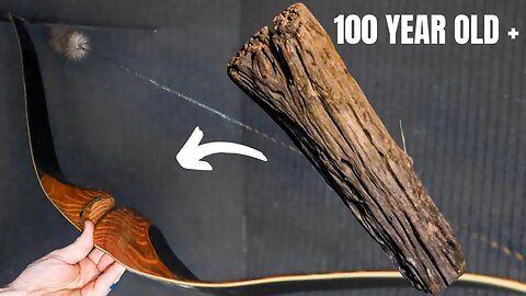 Using A 100 Year Old Fence Post To Make A Bow.