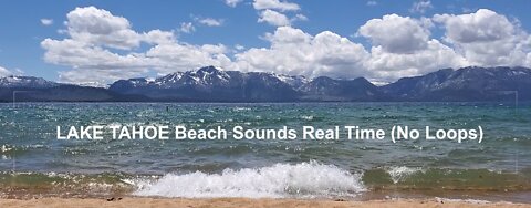 30 Mins Calm Lake Tahoe Beach Waves Wind Sounds (No Loops)