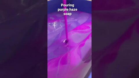 Pouring purple haze soap