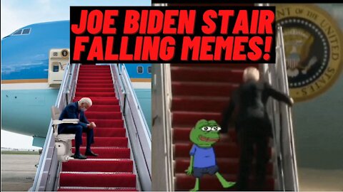 Joe Biden Falls 3 Times Boarding Air Force One! (FUNNY MEMES)