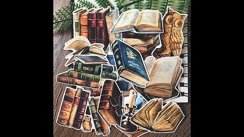 15pcs Vintage books stickers DIY scrapbooking