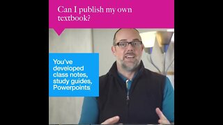 Can I publish my own textbook?