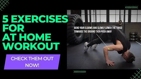 5 Exercises for At Home Workout without Equipment
