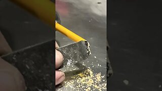 Sharpening a pencil on a lathe