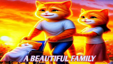 Happy family in cats 🥰 Animation video 🥰 Cats videos 🥰
