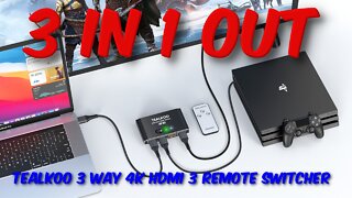 TealKoo 3 Way 4K HDMI Switcher