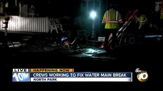 Crews working to fix North Park water main break