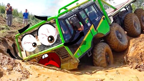 Off Road Truck Mud Race | Extrem off road 8X8 Truck Tatra - Woa Doodles Funny Videos