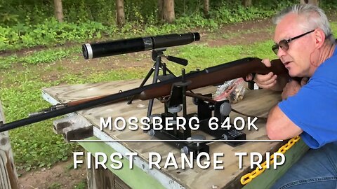 1959 Mossberg 640K 22 magnum rifle at the range 50 yards with open sights 🤦‍♂️
