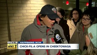 This is what it looked like the moment Western New York's first Chick-fil-A opened