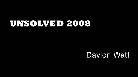 Unsolved 2008 - Davion Watt - London Gun Murders - Coldharbour Lane - British True Crime - UK Murder