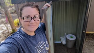 Setting Up a Metal Shed To Use As An Off Grid Bathhouse