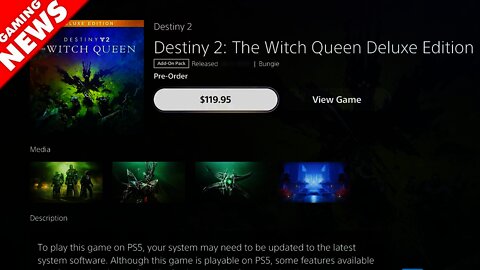 Destiny 2 The Witch Queen Leaked on PlayStation Store!