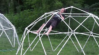 PVC Geodesic Dome Load Test