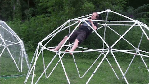 PVC Geodesic Dome Load Test