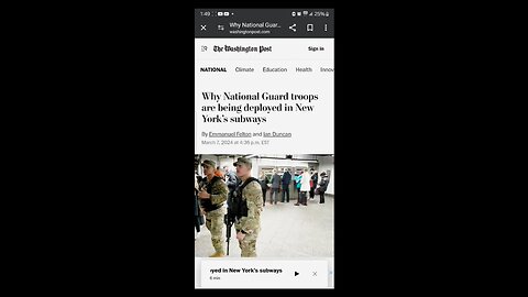 National Guard Deployed to New York State Subways