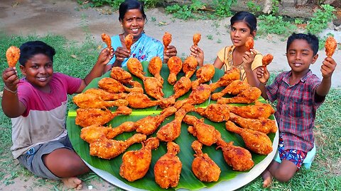 KFC CHICKEN RECIPE | Village Style Fried Chicken | Spicy Chicken Legs Fry | Village Fun Cooking