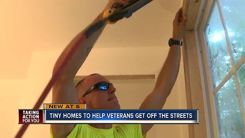 Non-profit building tiny homes for veterans in St. Petersburg
