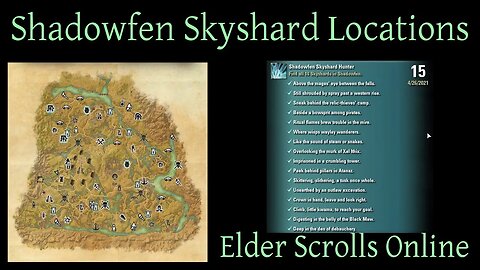 Shadowfen Skyshard Locations [Elder Scrolls Online] ESO