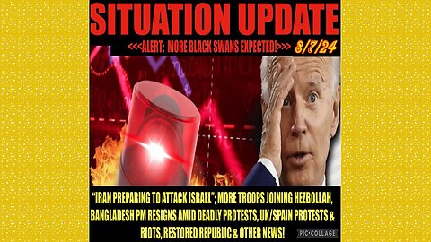 SITUATION UPDATE 8/7/24 - Iran/Israel War Imminent, Mkt Crisis, Vt Intrl, Eas, No way out