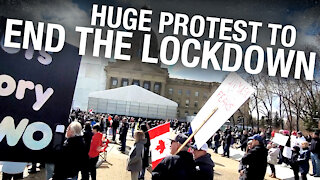 “End the lockdown!” say thousands gathered at Alberta legislature protest