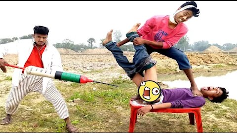 Funny Videos||verry Injection Comedy Video Stupid Boys||New Doctor Funny Video 2021