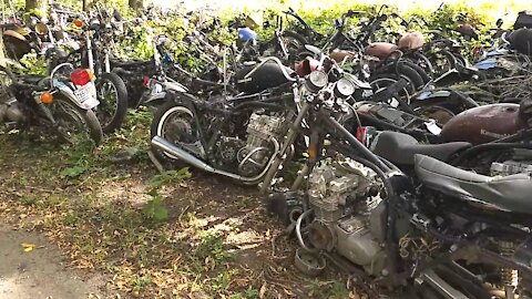 Giant motorcycle graveyard