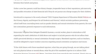Liberal Democrat wants to arrest Virginia Parents for not mutilating kids