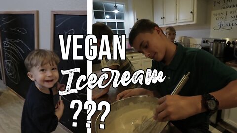 Making Vegan Icecream!?!/ Large Family Life/ What We Eat In A Day
