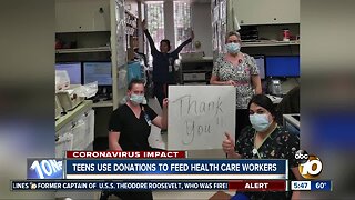 Local teens use donations to feed health care workers