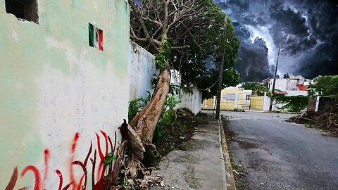 I stood outside during a hurricane in Mexico