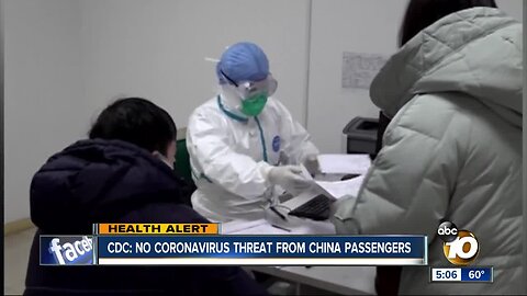 CDC: No coronavirus threat from China passengers