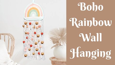 Everyday Crafting: Boho Rainbow Wall Hanging | DIY Boho Wall Hanging | DIY Boho Decor