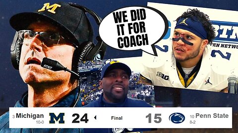 Michigan Gets MASSIVE Win After Jim Harbaugh SUSPENDED By Big Ten | Post Game Speech Goes VIRAL