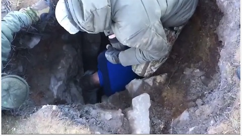 Dog Brought To Safety After Being Trapped In A Hole For 72 Hours