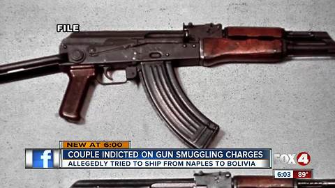 Collier couple indicted on gun smuggling charges