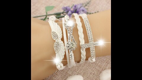 Free Angel Wings Cross Bracelet