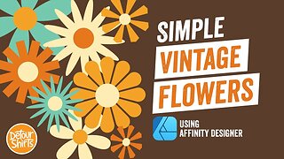 Create Simple Vintage Flowers in Affinity Designer for Print on Demand Products. Easy Tutorial