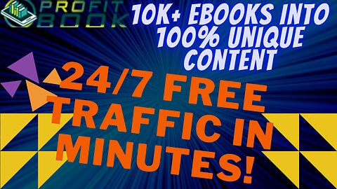 ProfitBook Automates 100% Free Traffic & 100% Unique Content