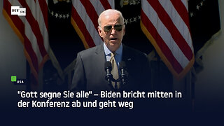 "Gott segne Sie alle" – Biden bricht mitten in der Konferenz ab und geht weg