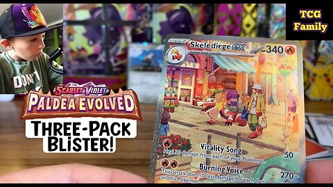 TCG Son's First Video Back! Paldea Evolved 3-pack Blister