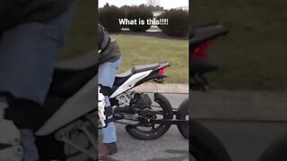 Crazy Split Wheel Motorcycle... WHAT IS THIS!?