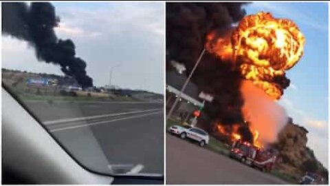 Enorme esplosione in un distributore di benzina negli USA