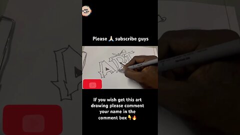 ART’ graffiti drawing ✍️ video full video link in comment below 👇 check it guys