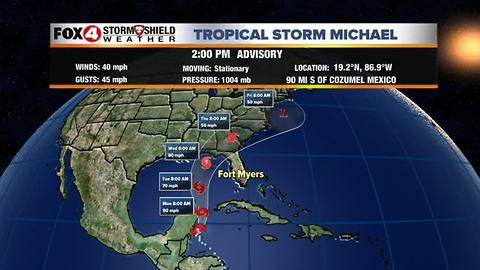 Tropical Storm Michael Sunday Afternoon Update 10-7-18