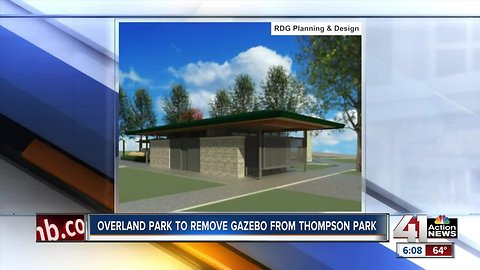 Overland Park signs off on plan for renovations to Thompson Park, removing existing gazebo