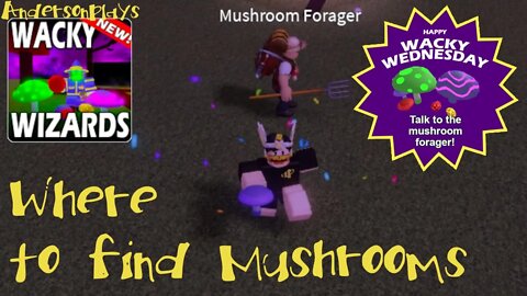 AndersonPlays Roblox Wacky Wizards 🍄Mushroom🍄 - How to Get Mushroom Ingredient + Mushroom Potions