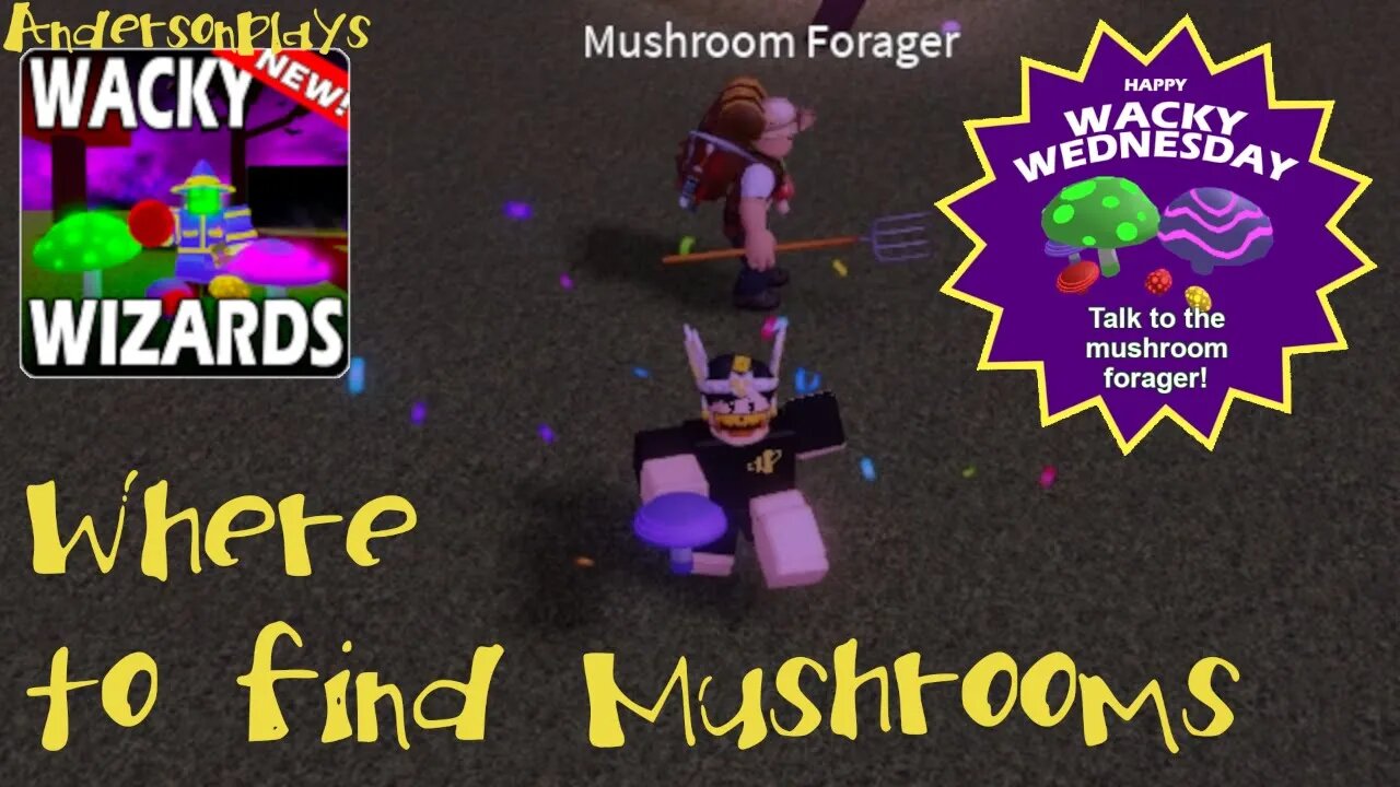 AndersonPlays Roblox Wacky Wizards 🍄Mushroom🍄 - How to Get Mushroom  Ingredient + Mushroom Potions