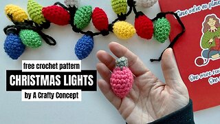 Easy Crochet Christmas Lights Pattern- Crochet Christmas Light Garland