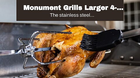 Monument Grills Larger 4-Burner Propane Gas Grills Stainless Steel Cabinet Style with Rotisseri...